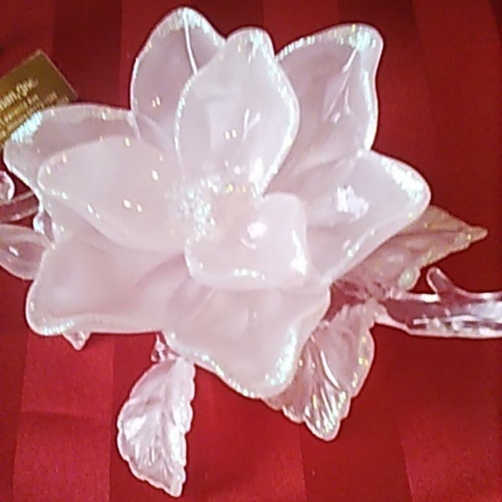 Roman Inc. Flower Plastic Opaque With Glitter NWT